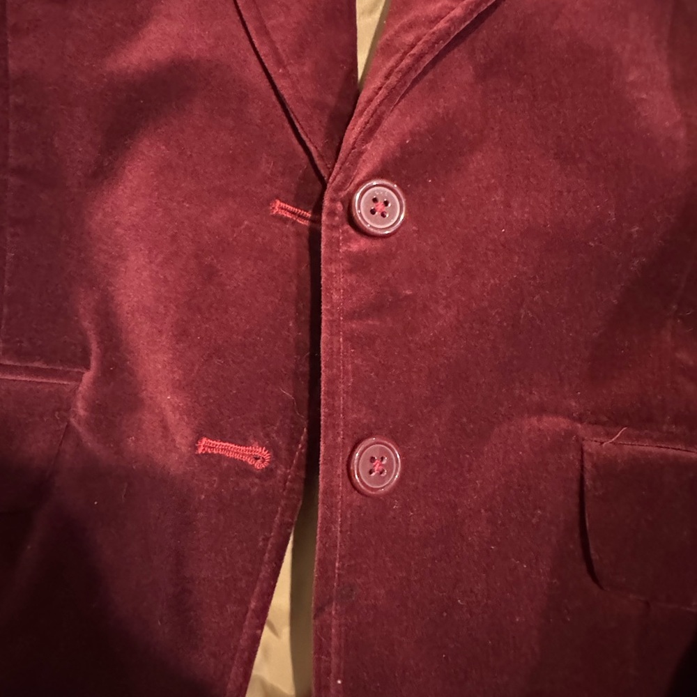 Old Navy Maroon Velvet Jacket